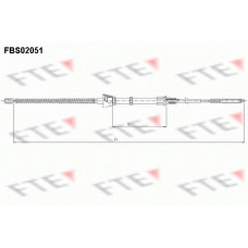 FBS02051 FTE Трос, стояночная тормозная система