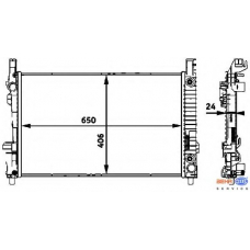 8MK 376 721-031 HELLA Радиатор, охлаждение двигателя