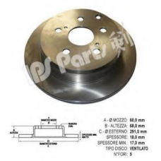 IBP-1207 IPS Parts Тормозной диск