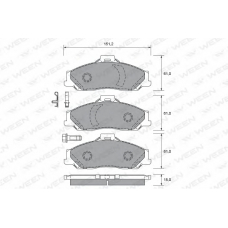 151-2315 WEEN Комплект тормозных колодок, дисковый тормоз