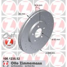 100.1247.52 ZIMMERMANN Тормозной диск