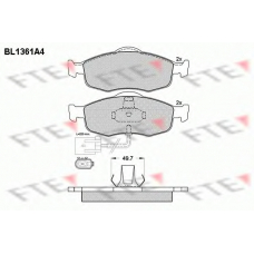 BL1361A4 FTE Комплект тормозных колодок, дисковый тормоз