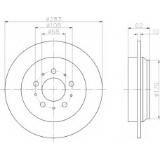 8DD 355 105-691 HELLA Тормозной диск