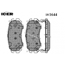 181644 ICER Комплект тормозных колодок, дисковый тормоз
