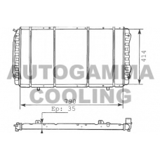 100191 AUTOGAMMA Радиатор, охлаждение двигателя