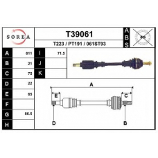 T39061 EAI Приводной вал