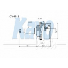 CV-8512 KAVO PARTS Шарнирный комплект, приводной вал