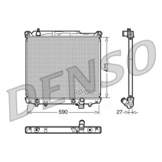 DRM47020 DENSO Радиатор, охлаждение двигателя