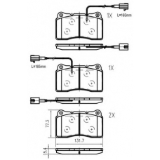 K632300 Vema Комплект тормозных колодок, дисковый тормоз