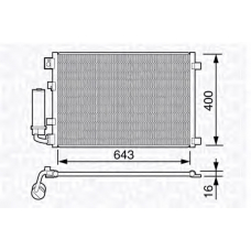 350203670000 MAGNETI MARELLI Конденсатор, кондиционер