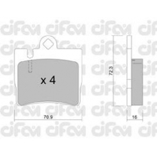 822-597-0 CIFAM Комплект тормозных колодок, дисковый тормоз