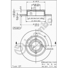 08.5775.20 BREMBO Тормозной диск