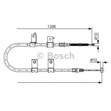 1 987 482 083 BOSCH Трос, стояночная тормозная система