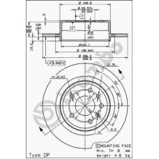 08.8305.10 BREMBO Тормозной диск