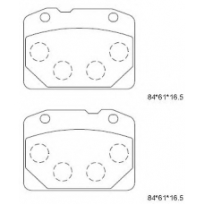 KD8789 ASIMCO Комплект тормозных колодок, дисковый тормоз