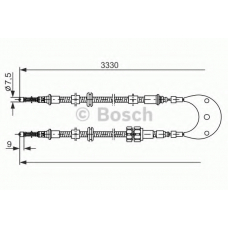 1 987 477 230 BOSCH Трос, стояночная тормозная система