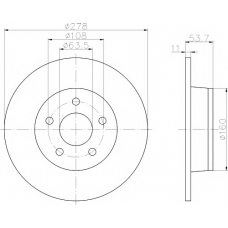 MDC1663 MINTEX Тормозной диск