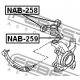 NAB-258<br />FEBEST<br />Втулка, рычаг колесной подвески
