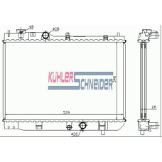 0200531 KUHLER SCHNEIDER Радиатор, охлаждение двигател