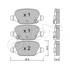 822-324-5 CIFAM Комплект тормозных колодок, дисковый тормоз