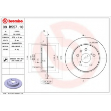 08.B557.10 BREMBO Тормозной диск