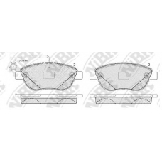 PN0187W NiBK Комплект тормозных колодок, дисковый тормоз