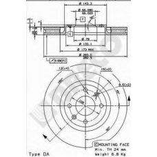 BS 8415 BRECO Тормозной диск