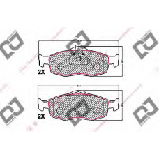 BP1702 DJ PARTS Комплект тормозных колодок, дисковый тормоз