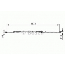 1 987 477 948 BOSCH Трос, стояночная тормозная система