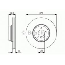 0 986 479 R35 BOSCH Тормозной диск