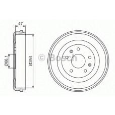 0 986 477 193 BOSCH Тормозной барабан