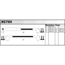 XC765 QUINTON HAZELL Комплект проводов зажигания