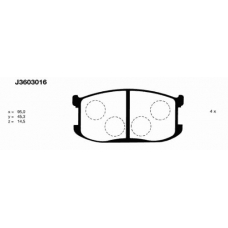 J3603016 NIPPARTS Комплект тормозных колодок, дисковый тормоз
