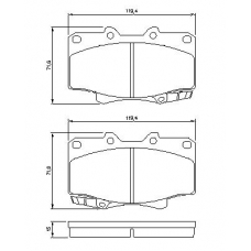 0 986 424 134 BOSCH Комплект тормозных колодок, дисковый тормоз