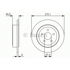 0 986 479 V44 BOSCH Тормозной диск