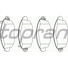 302 053 TOPRAN Комплект тормозных колодок, дисковый тормоз