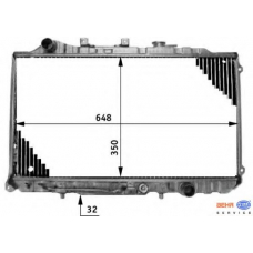 8MK 376 708-021 HELLA Радиатор, охлаждение двигателя