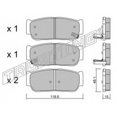 7430 TRUSTING Комплект тормозных колодок