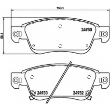 8DB 355 020-061 HELLA Комплект тормозных колодок, дисковый тормоз