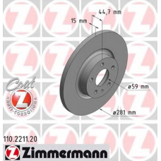 110.2211.20 ZIMMERMANN Тормозной диск