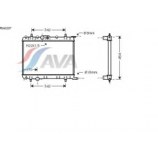 PEA2207 AVA Радиатор, охлаждение двигателя