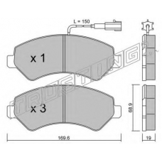 7250 TRUSTING Комплект тормозных колодок