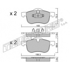 318.0 TRUSTING Комплект тормозных колодок, дисковый тормоз