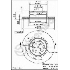 BS 8490 BRECO Тормозной диск