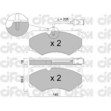 822-014-3 CIFAM Комплект тормозных колодок, дисковый тормоз