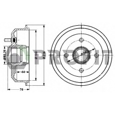 5020-0024 PROFIT Тормозной барабан