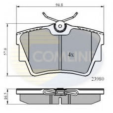 CBP0874 COMLINE Комплект тормозных колодок, дисковый тормоз