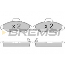 BP2827 BREMSI Комплект тормозных колодок, дисковый тормоз