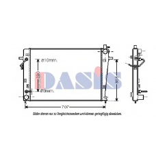 560054N AKS DASIS Радиатор, охлаждение двигателя