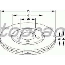 103 071 TOPRAN Тормозной диск
